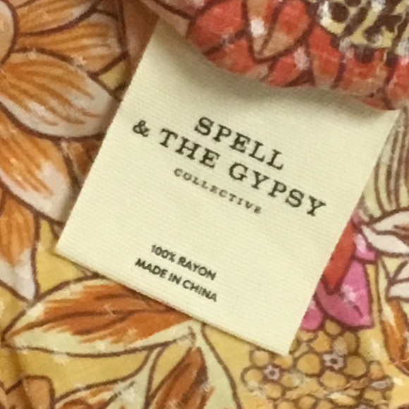 SPELL Siren Song Smock DRESS Gypsy Marigold XS S - Picture 8 of 8